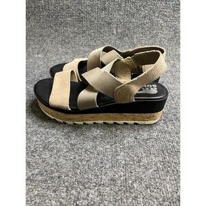 Sorel Cameron Flatform Slingback Sandals Size 8.5 Brown Strappy